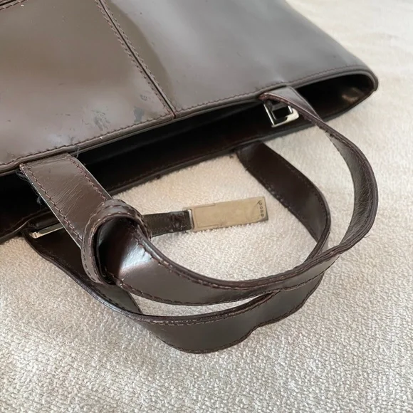 Gucci Brown Vintage Patent Leather Tote Hand Bag - Picture 8 of 16
